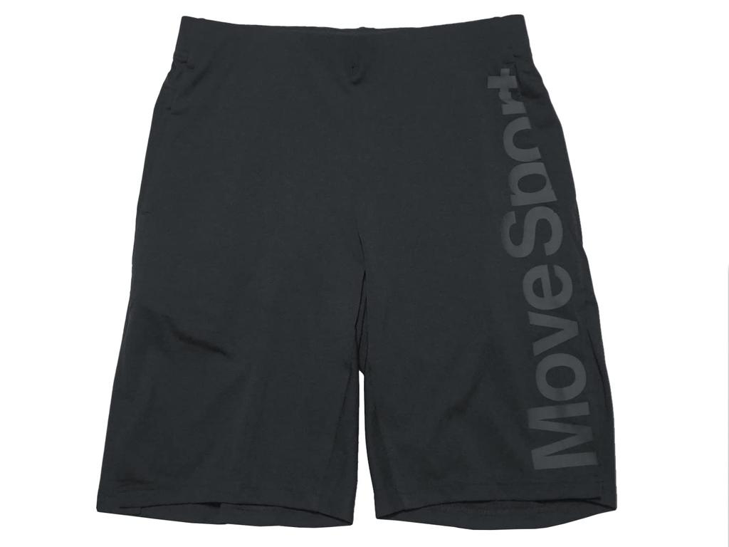 Descente Move Sport MOTION FREE FIT Graphic Short Sleeve and Shorts Set Black X T-Shirt (DMMSJA50/DMMSJD80) (M, Black)