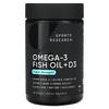Omega-3 Fish Oil + D3, Triple Strength , 1,040 Mg & 62.5 Mcg (2,500 IU), 120 Softgels