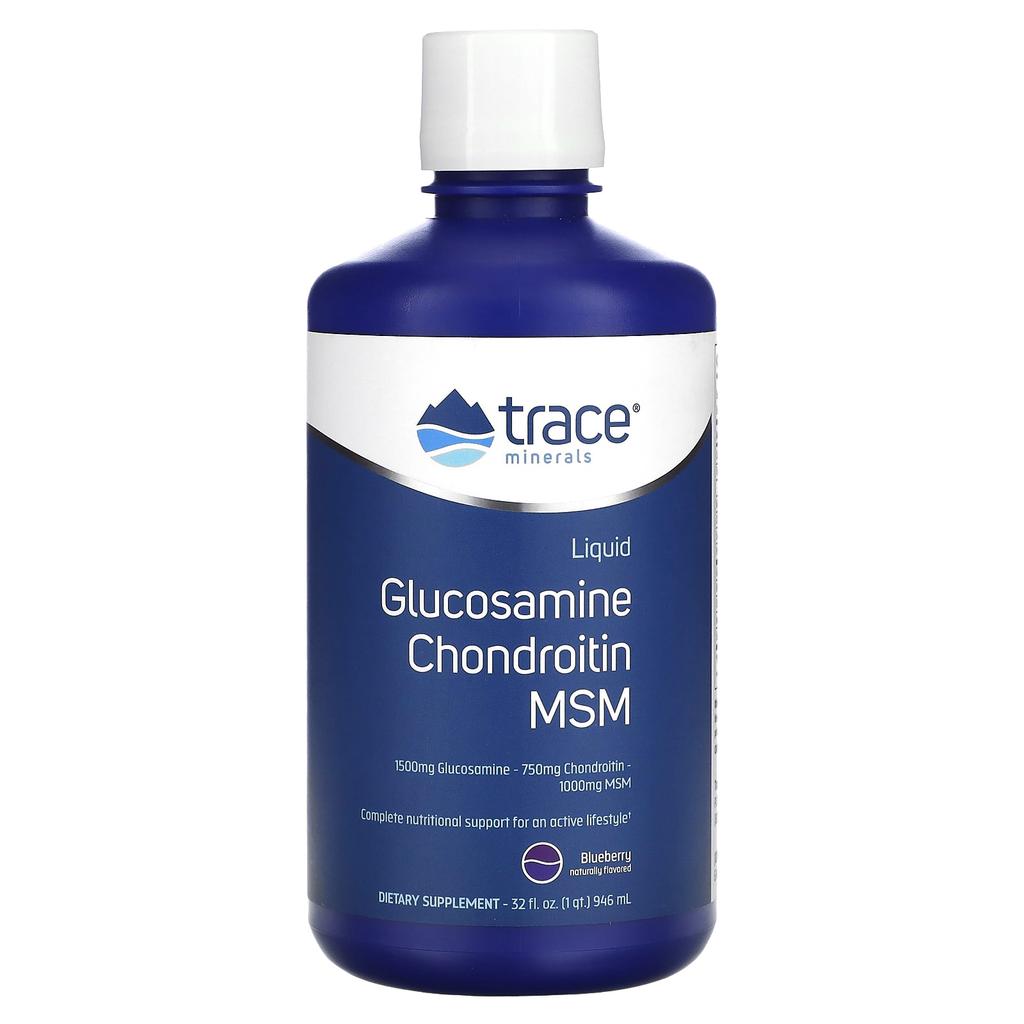Trace, Liquid Glucosamine, Chondroitin, MSM, Blueberry, 32 Fl Oz (946 Ml)