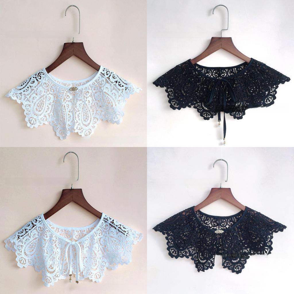 Hanfu Cloud Shoulder Embellishments With Flower Lace For Women Fashion Accessories