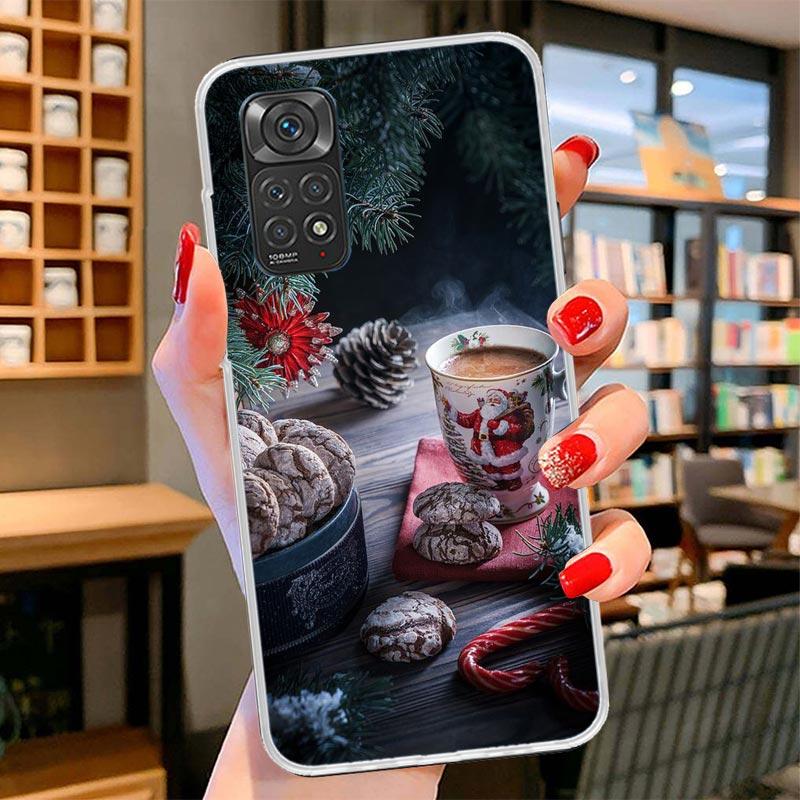 Winter Coffee Christmas Cover Phone Case For Xiaomi Redmi Note 15 14 13 12 11 10 Pro Plus 14S 12S 11S 11T 11E 10S Soft Fundas Sh