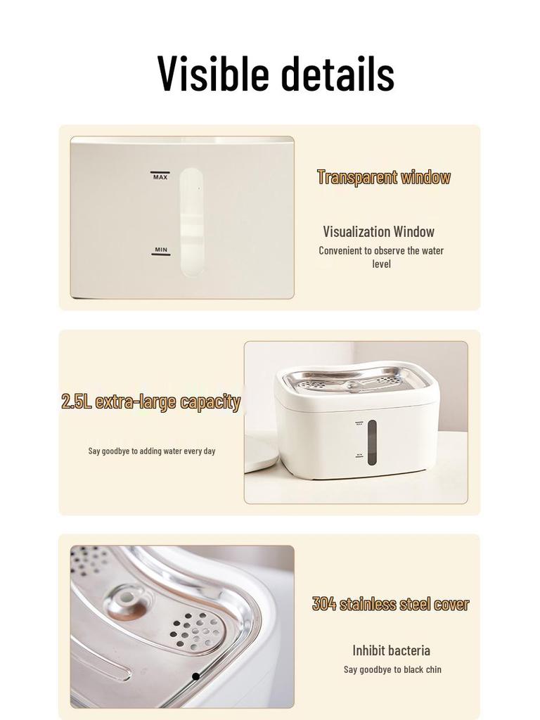 Smart Pet Water Dispenser: Automatic Drinking Fountain with Circulating Filter for Dogs and Cats