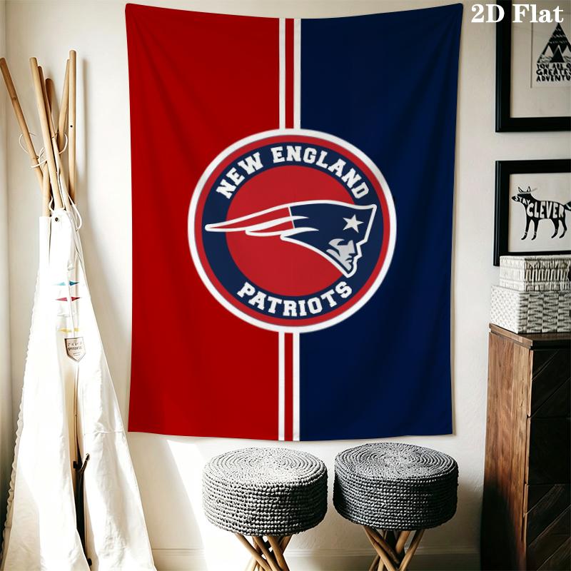 New England Patriots Wall Tapestry Aesthetic Wall Hanging Printed Fabric Blanket Decorative Tapestries for Bedroom Living Room Home Decor