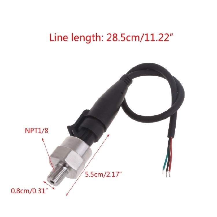 NPT1/8 Water OilPressure Sensor Transducer Transmitter Sender for Liquid Testing