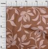 oneOone Cotton Flex Dark Rose Brown Fabric Floral Magnolia Diy Clothing Quilting Fabric Print Fabric By Yard 40 Inch