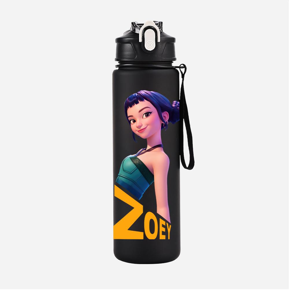 750Ml Water Bottler Cartoon K-Pop Demon Hunters Printed Character Water Cup Large Capacity Outdoor Portable Rope Drinking Bottle for Boy Girl Gift