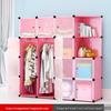 Children's Folding Resin Wardrobe: Assembled Plastic Storage Cabinet for the Living Room