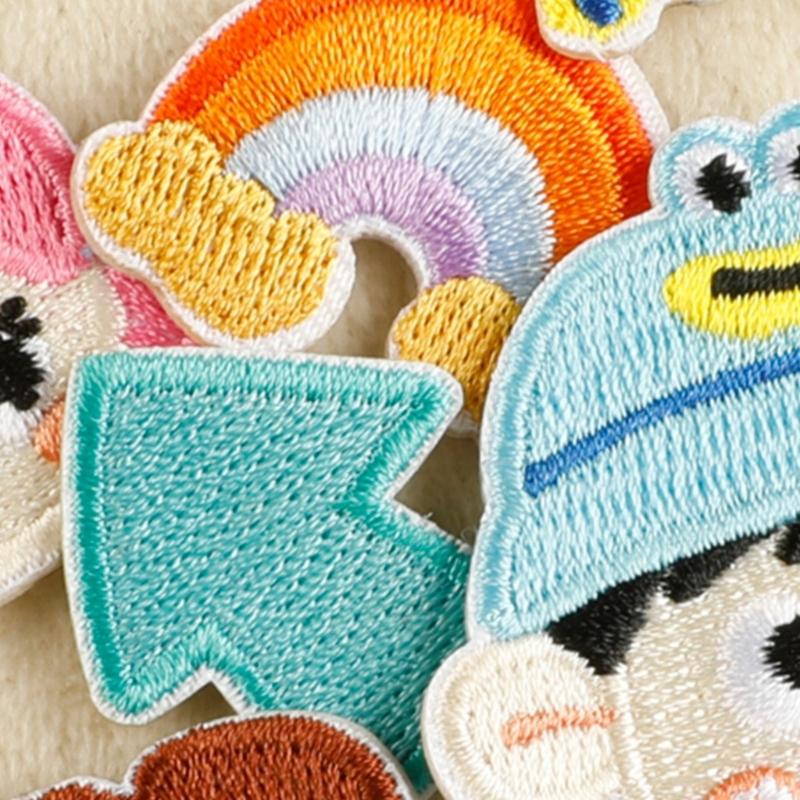 9 Pcs Cartoon Boy Iron On Patches Clothing Patches Little Girl Repair Patches Embroidery Patches for Bag Decoration