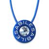 UNICA ABILES Nano Crystal Necklace with Coil and BLACK EMF Electromagnetic Wave Supervised by Size S Blue Maruyama-Style EYE, Protection, Blocking,