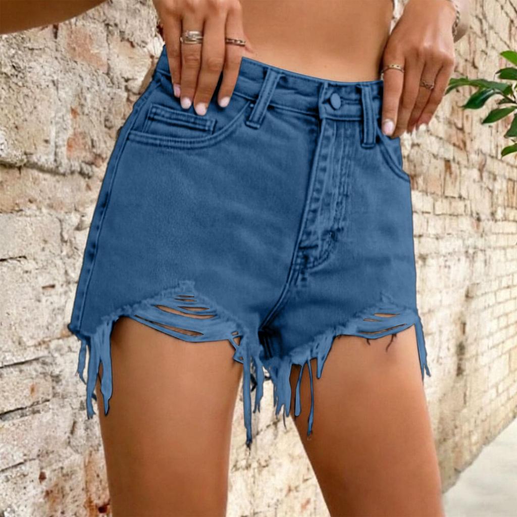 Ladies' Casual  Versatile Fashionable Denim Shorts