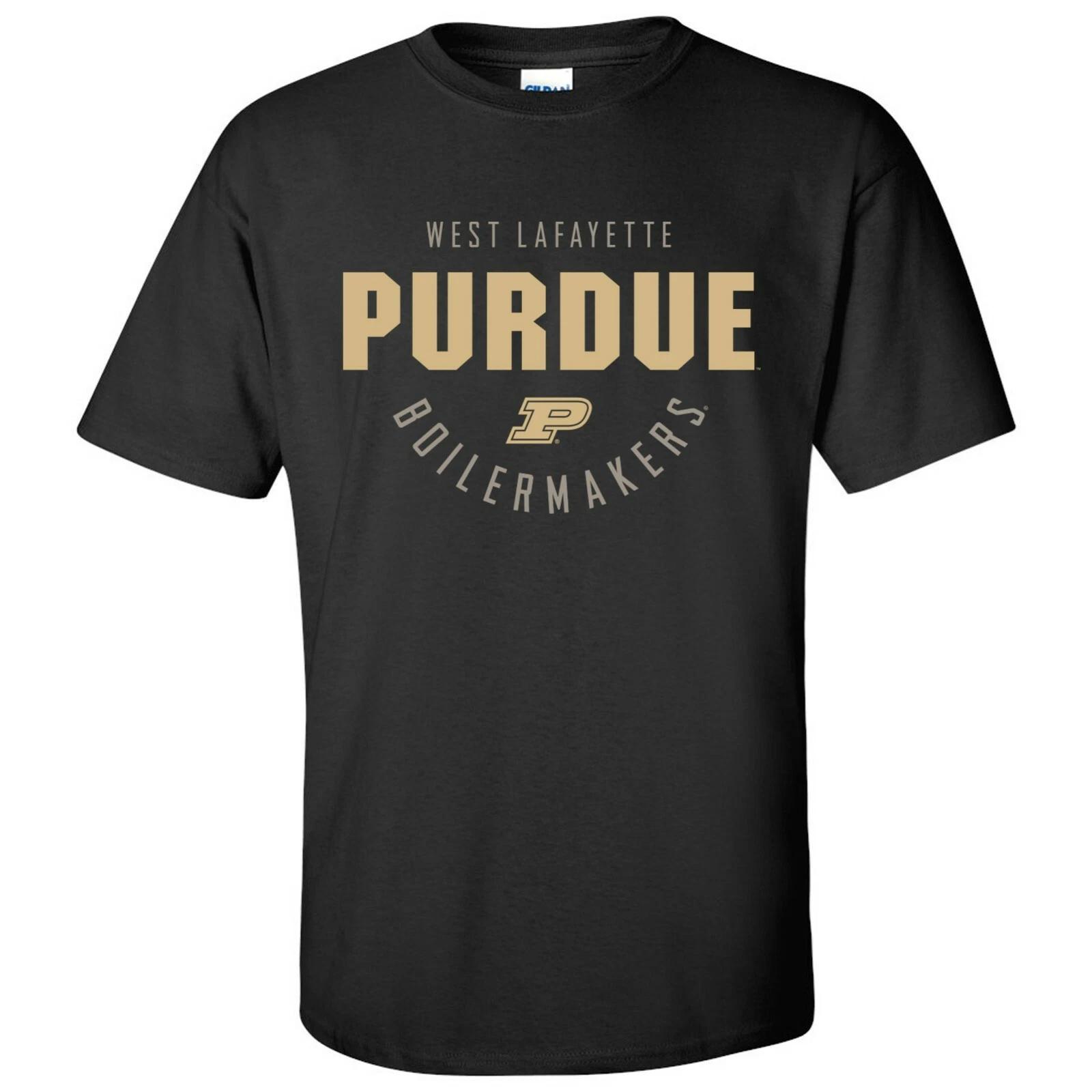 Purdue Boilermakers Inverted Arch College University Pride Team T-Shirt - Black S