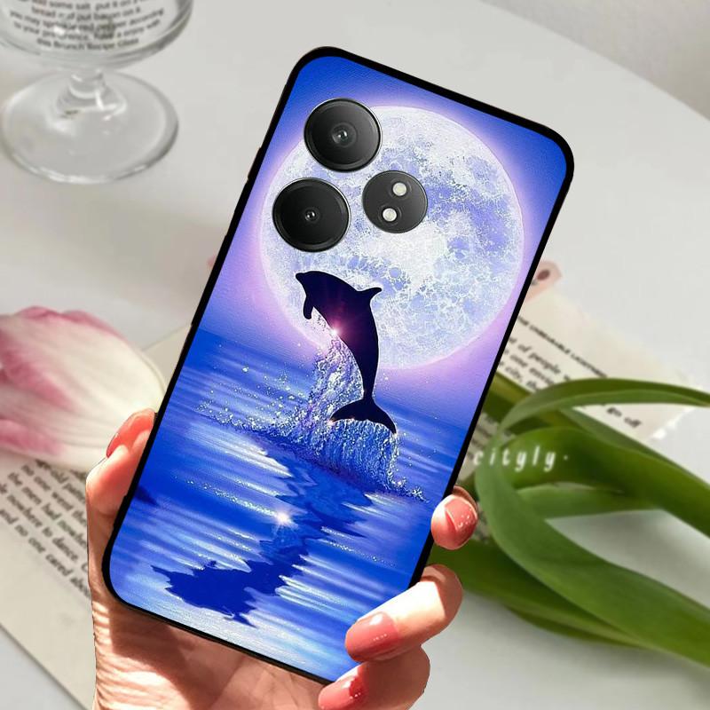 For Realme GT 6 GT6 Case Shockproof Soft TPU Silicone Phone Cover For Realme GT 6T Capa Realme GT6 GT6T Cartoon Matte Bumper