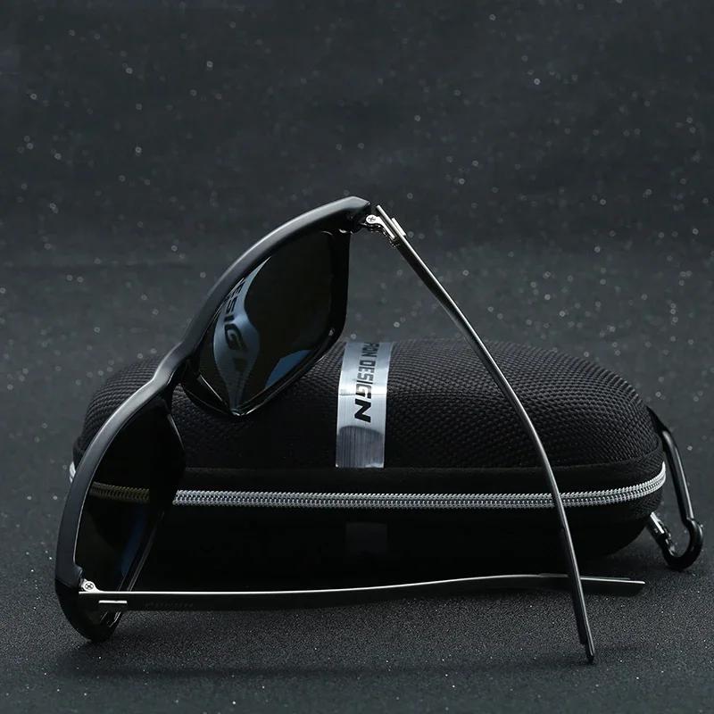 Rolipp Weight Square Sunglasses for Men Women UV400 Protection Blue Reflective Lens