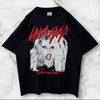 Cantante Famosa Americana LADY GAGA Poster Album Stampa Grafica Maglietta Streetwear Top Caldo Moda Larga Casual Oversize Cotone Uomo Donna Estate Nuova Maglietta
