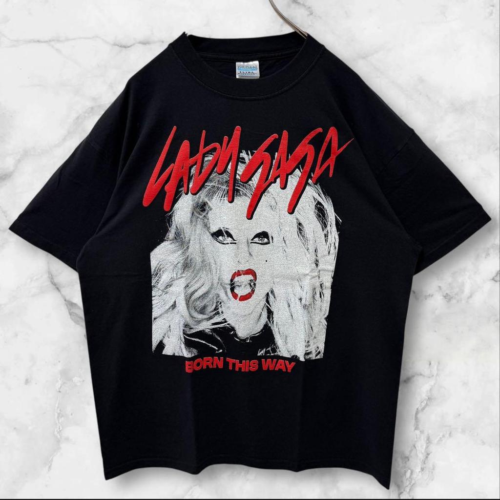 Cantante Famosa Americana LADY GAGA Poster Album Stampa Grafica Maglietta Streetwear Top Caldo Moda Larga Casual Oversize Cotone Uomo Donna Estate Nuova Maglietta