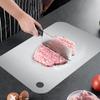Double-Sided Titanium Cutting Board Food Grade Kitchen Mat, Portable Serving Tray For Meat Vegetable Cheese Preparation Supplies