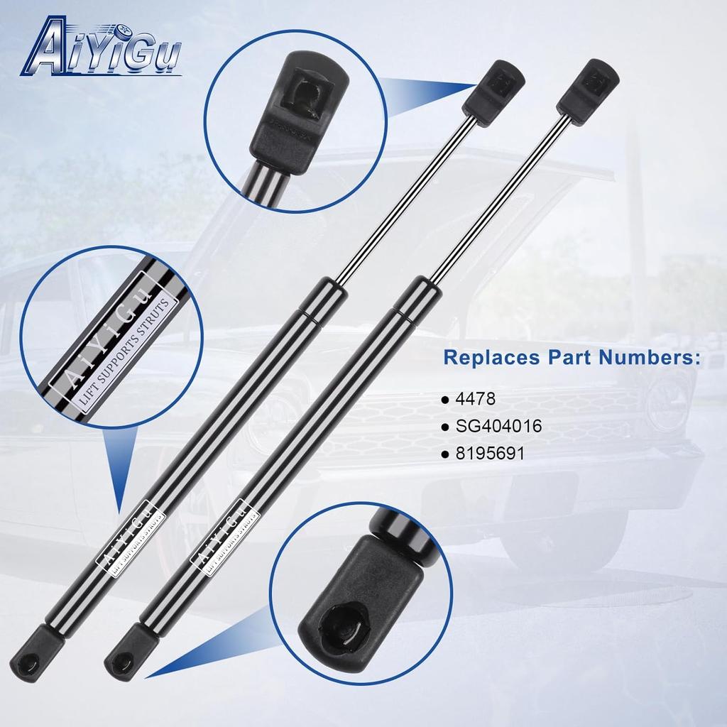 Front Hood Struts Shocks Lift Supports Gas Springs 4478 Compatible With 1997-2003 Ford F150 F250, 1997-2006 Ford Expedition, Replacement SG404016,