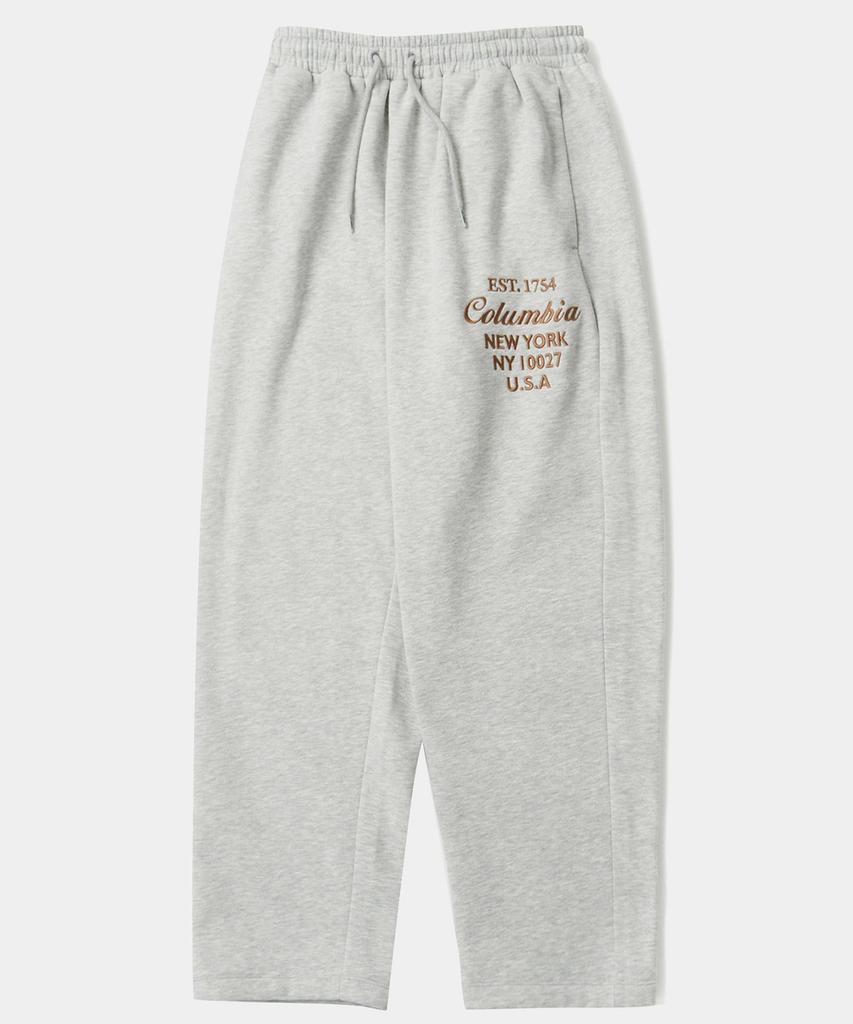 COLUMBIA UNIVERSITY Cu Big Script Fleece Wide Seatpants M Gray