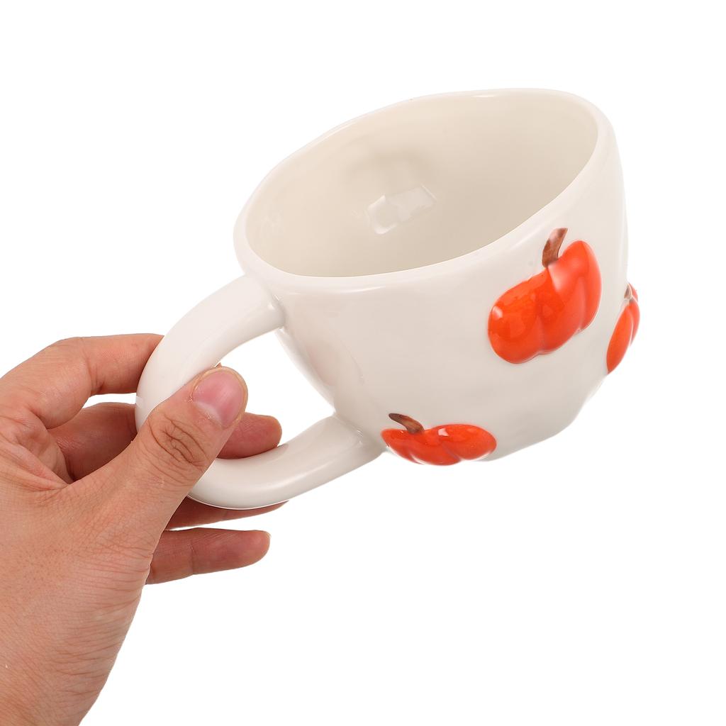 Uniquely Designed Ceramic Pumpkin Coffee Mug Pumpkin Cup With Handle 400ml Ceramic Pumpkin Halloween Mug Decoration