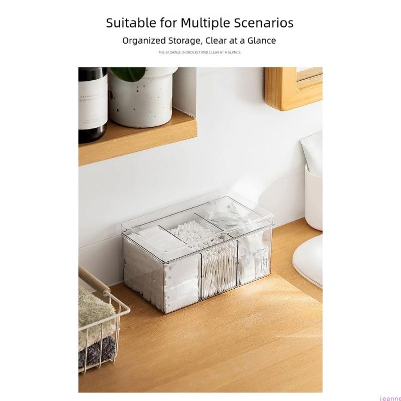 Transparents Medicine Storage Container With Convenient Handle Durability Office Desk for Home And Office Use
