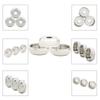 M MBAT 3Pcs Trumpet Button Bottom Screw Piston Lower Cover And Upper Screw Piston Upper Cover Silver Trumpet Replacement Parts