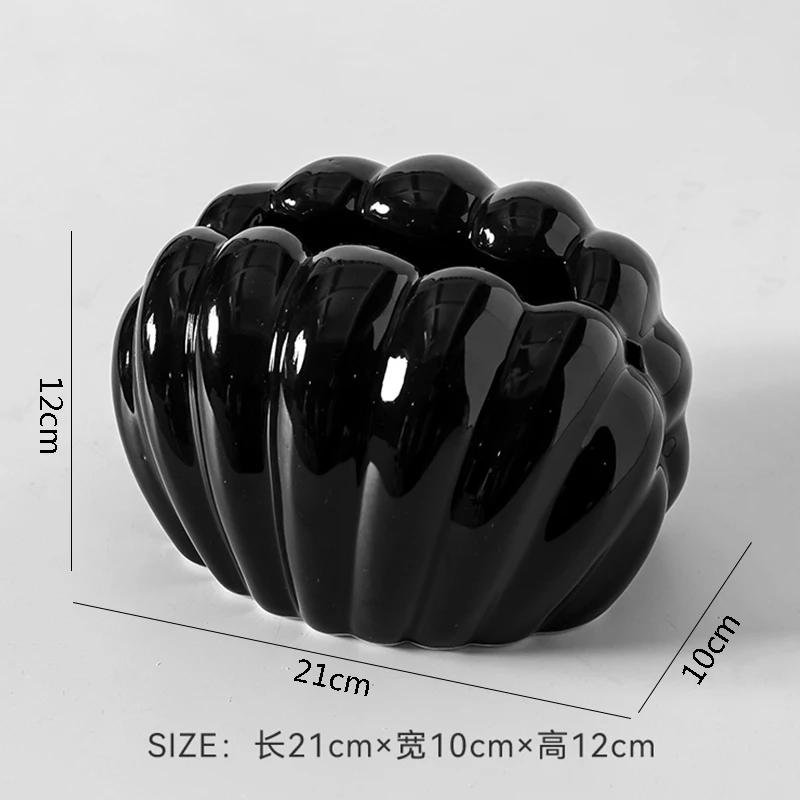 Cream Style Ceramic Tissue Box Creative Shell Shaped Napkin Paper Box Desktop Tissue Case Household Removable Tissue Box
