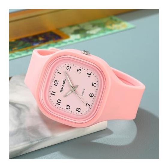 Square Watch for Women, Silicone, Waterproof, Sports, Cute, Student, Simple, Arm Watch, For Women, Stylish, Casual, Arabic Numerals, Easy To Read