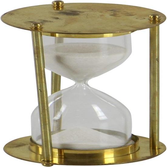 Clepsidră Metal Alamă, 15.24 cm Auriu