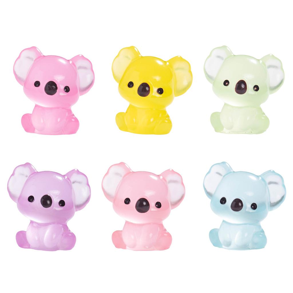 Glow-in-the-dark Koala Micro Landscape Gardening DIY Crystal Ball Decoration Accessories Cute Little Koala Resin Decoration