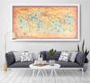 World Paper Kraft Paint Vintage Wall Sticker Poster  Art Worlds Crafts