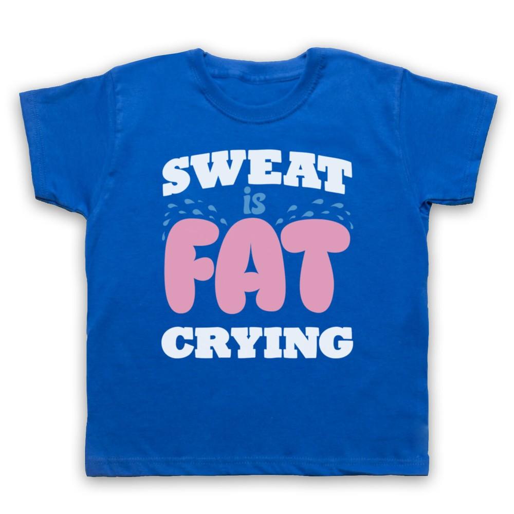 Пот — это плачущий жир Спортивный зал Тренировка Слоганы Бодибилдинг Детская Футболка 2XL