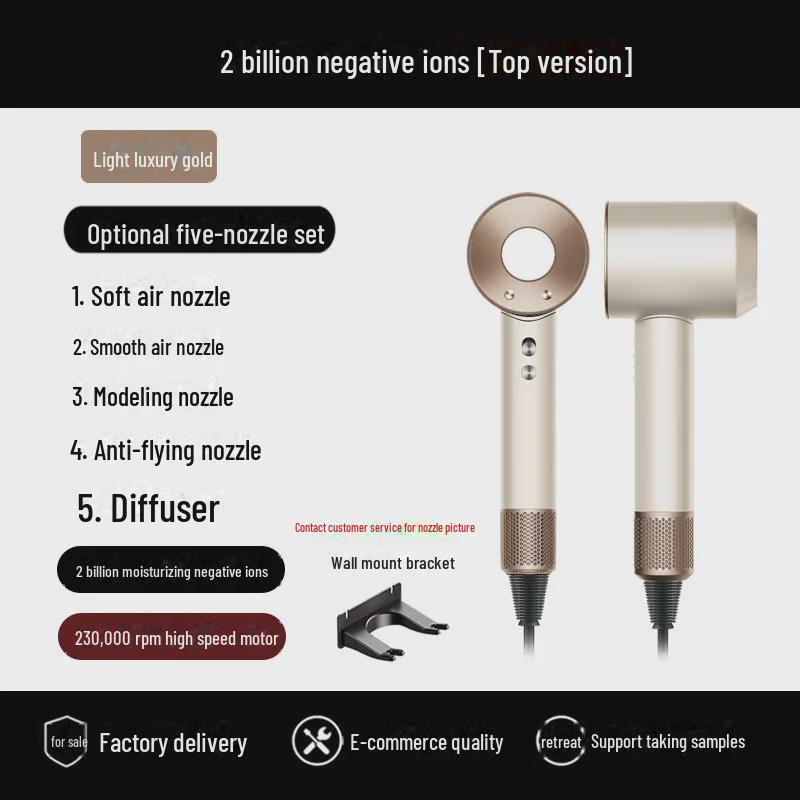 Mousen High-Speed Leafless Negative Ion Hair Dryer for Home & Salon