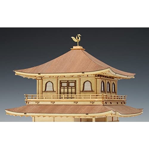 Woody Joe 1/75 Jisho-ji Temple Ginkakuji Wooden Model Assembly Kit, Molded Color