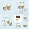 Elegant Plated Alloy U-shaped Earrings Unique Multicolor Design