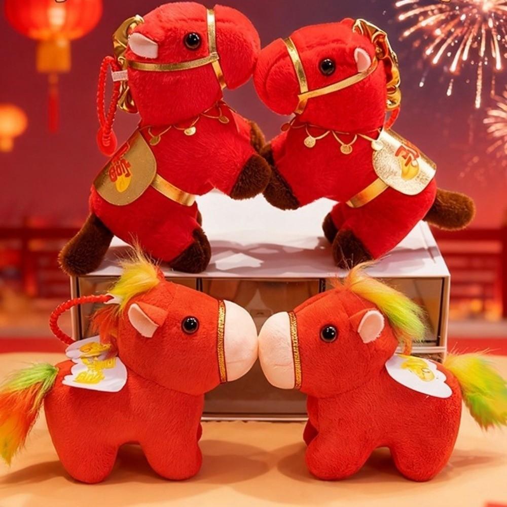 Traditional Little Horse Plush Toys Stuffed Animal Pony Plush Toy  New Year Festival