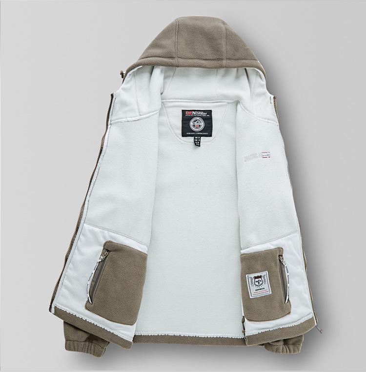 Unisex Sherpa Fleece Hooded Jacket: Warm, Thick, Casual Fashion for Autumn & Winter.