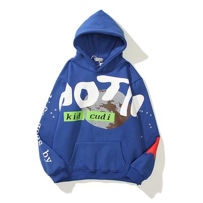 Kanye West Letter Pěnová Fleecová Mikina Pánská a Dámská Retro Oversize Ležérní Mikiny Harajuku High Street Pulovr s Kapucí