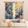 2 pcs   filtering curtains (excluding rods   non-movable   without batteries) Japanese Koi for use in bedrooms and living rooms