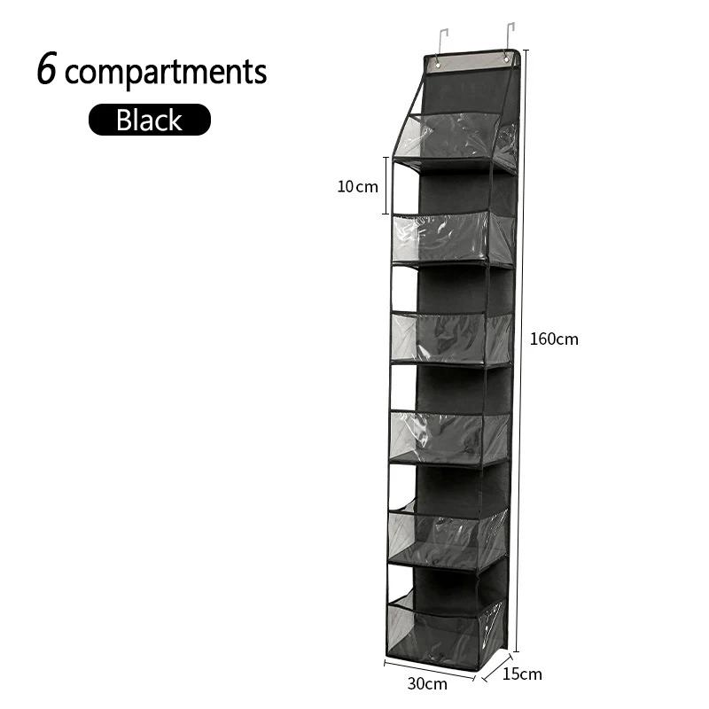 4/6Layer Cloth Storage Bag Hanging Bag Multi-layer Storage Bag Foldable Living Room Miscellaneous Multi-functional Storage Shelf