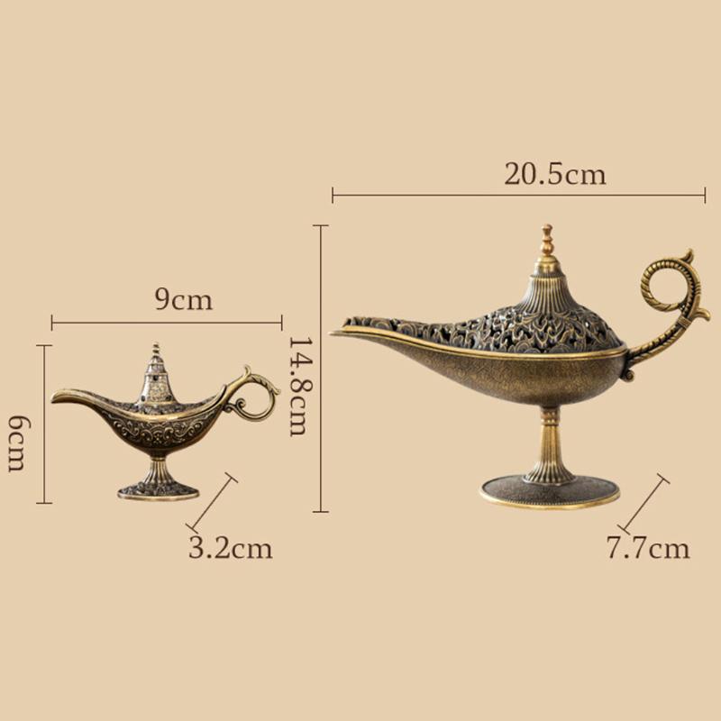 Antika Tarzı Lamba Metal Buhurdanlık Kokulu Kokusuz Mumluk Ev Dekorasyonu Hediye Arap Buhurdanlığı