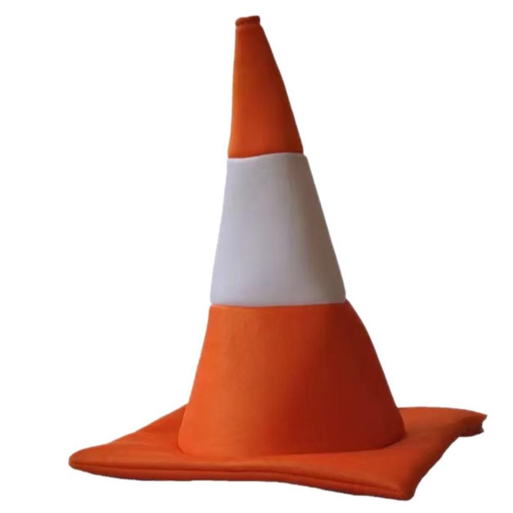 

Foldable Traffic Cone Hat All Age Stage Hat Funny Party Headgear Party Gathering помаранчевий