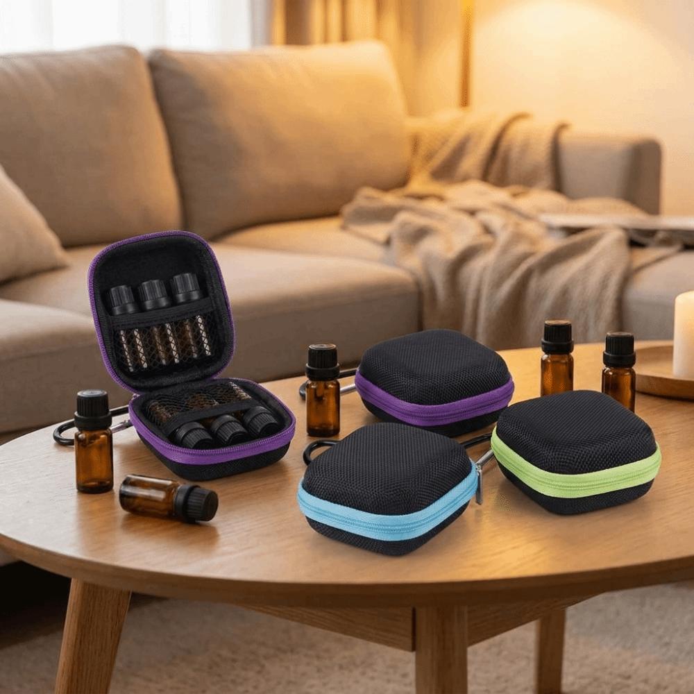 1-5ML Bottles Essential Oil Storage Box Hard Shell Essential Oil Carrying Case  Travel