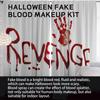 3PCS Fake Blood Makeup Kit-Coagulated Blood 30ml+Fake Blood Spray 50ml+Dripping Blood 50ml, Realistic Washable Special Effects SFX Makeup Set
