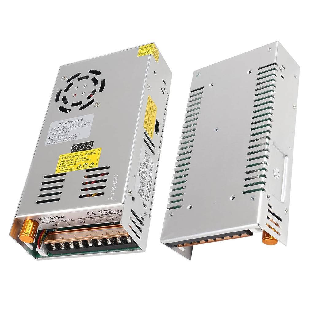 Adjustable DC Power Supply Voltage 48V AC to DC Module Switching Power Supply with Digital 480W 10A Voltage Regulator Transformer for and Radios