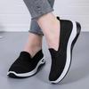 2025 Breathable Wedge Heel Loafers Women Spring Summer Slip On Knitted Sports Shoes Woman Anti Slip Soft Sole Walking Shoes Lady