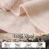 100%Wool Knitted Scarf Shawl For Women Winter Soft Warm Fashion Hooded Fake Collar Solid Multifunctional Neck Warmer Scarves