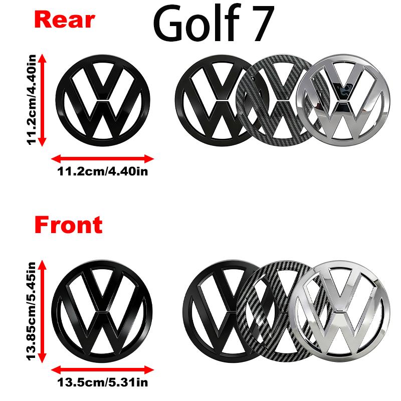 ABS Car Front Hood Emblem Bonnet Auto Badge Rear Trunk Stickers Accessory For Volkswagen VW Golf 6 Golf 7 Golf 7.5 MK6 MK7 MK7.5 ADFGH1