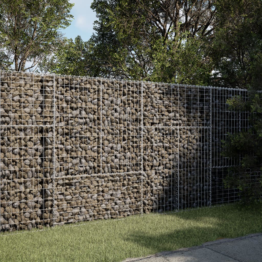 Gabion with Lid 200x50x150 Cm Galvanized Iron