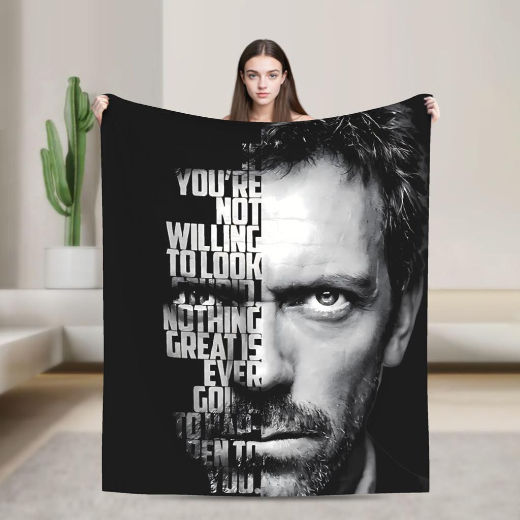 Dr Gregory House Blanket Decorative Flannel Throw Blanket For Couch Chair Super Warm Ized Quality Bedspread