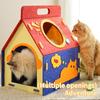 Cat House Indoor Enclosure Pet House Multi-Hole Pet Cave Nest For Cats Dogs Kittens Puppies Indoor Home Bedroom Living Room